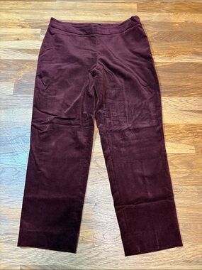 TALBOTS velvety maroon curvy pants